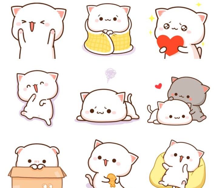 Cute Kitty Art | Mèo Kitty, Đang Yêu, Chibi