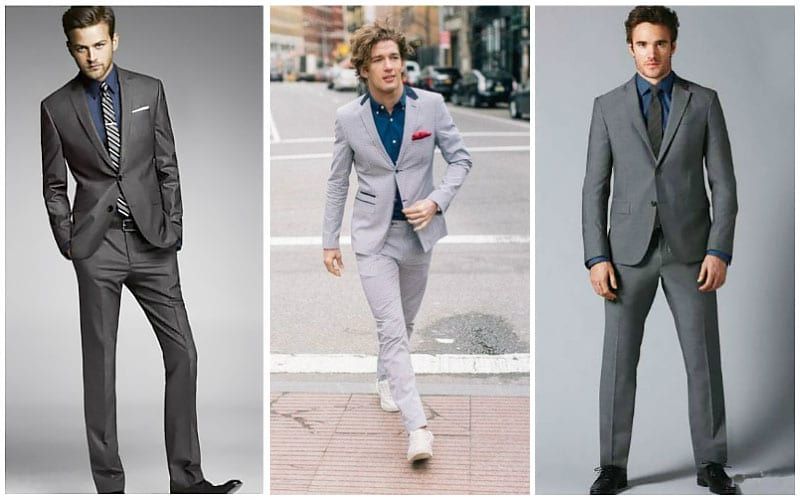 The Best Shirts To Wear With A Grey Suit | Light Grey Suits, Grey Suit  Black Shirt, Grey Shirt Men