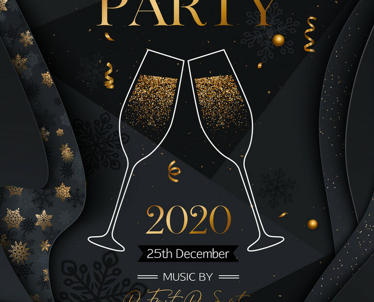 2020 Happy New Year Background New Year Party Vector Image