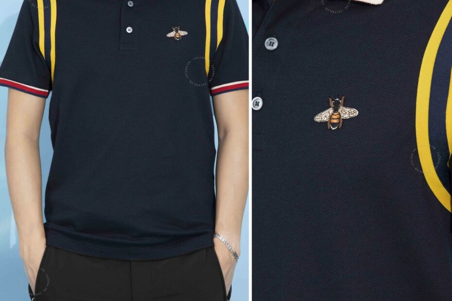 Gucci Cotton Polo Shirt With Bee