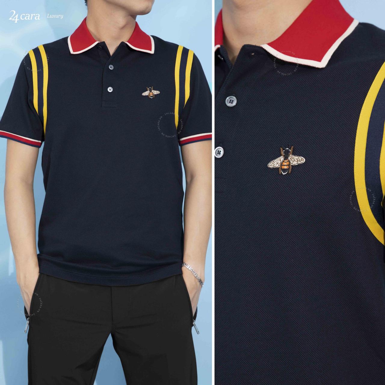 Gucci Cotton Polo Shirt With Bee