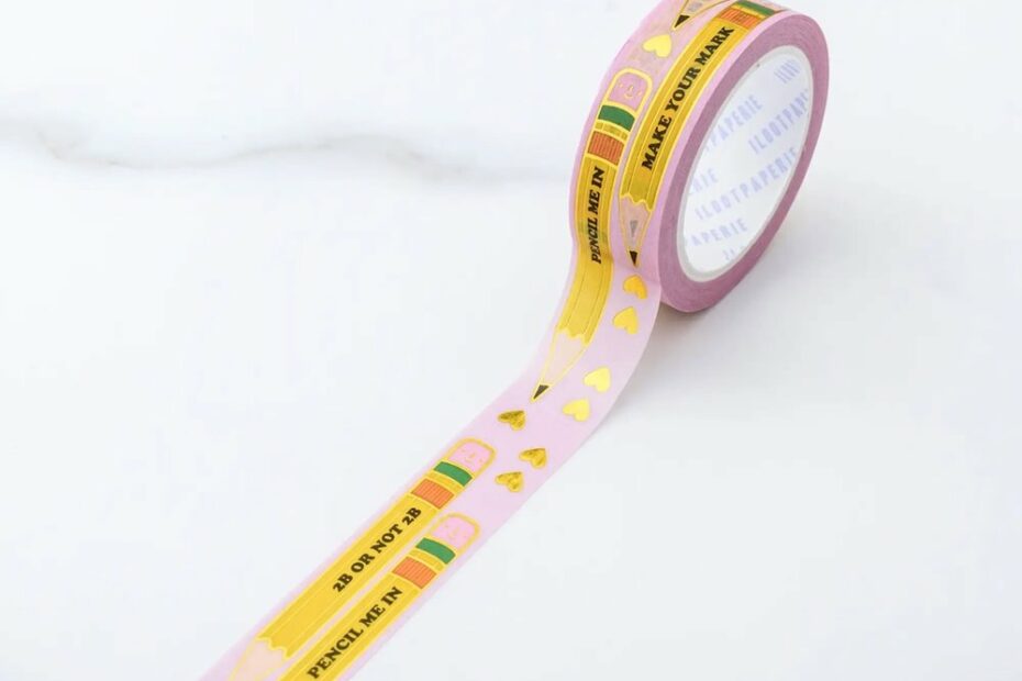 Pencil Gold Foil Washi Tape — The Gentleman Stationer