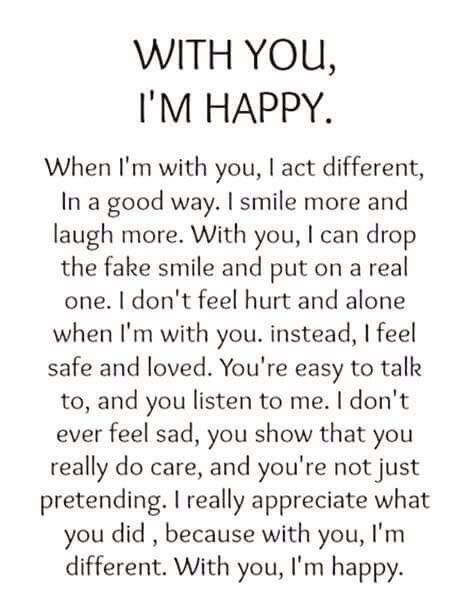 With You, I'M Happy | Soulmate Love Quotes, Most Romantic Quotes, Love  Quotes For Him Romantic