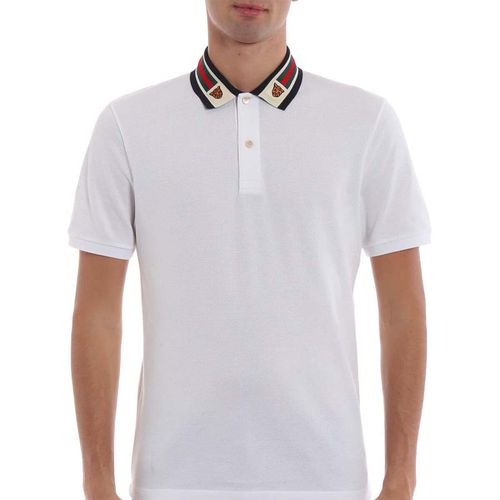 Mua Áo Polo Gucci Collar White Cotton Piquet Polo Shirt Size L - Gucci -  Mua Tại Vua Hàng Hiệu H034965