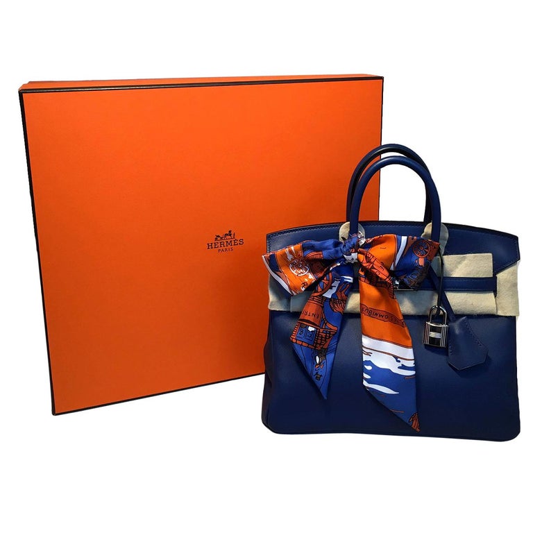 Hermes Navy Blue Swift Leather 25Cm Birkin Bag Phw For Sale At 1Stdibs | Hermes  Navy Blue Bag, Birkin Bag Navy Blue, Lana Marks