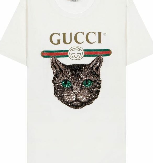 Áo Gucci: Logo T-Shirt With Mystic Cat - Vonshop.Vn