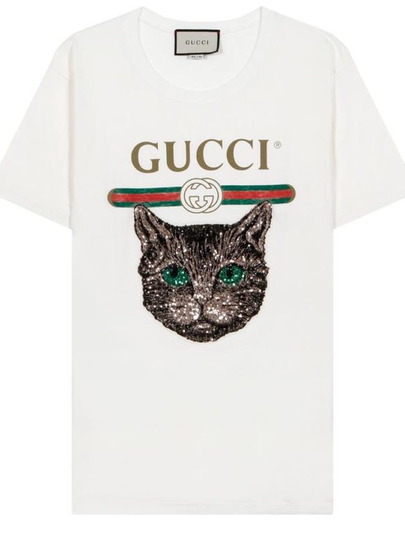 Áo Gucci: Logo T-Shirt With Mystic Cat - Vonshop.Vn