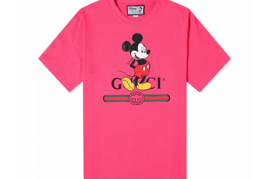 Gucci X Disney Mickey Mouse T-Shirt Pink Men'S - Us