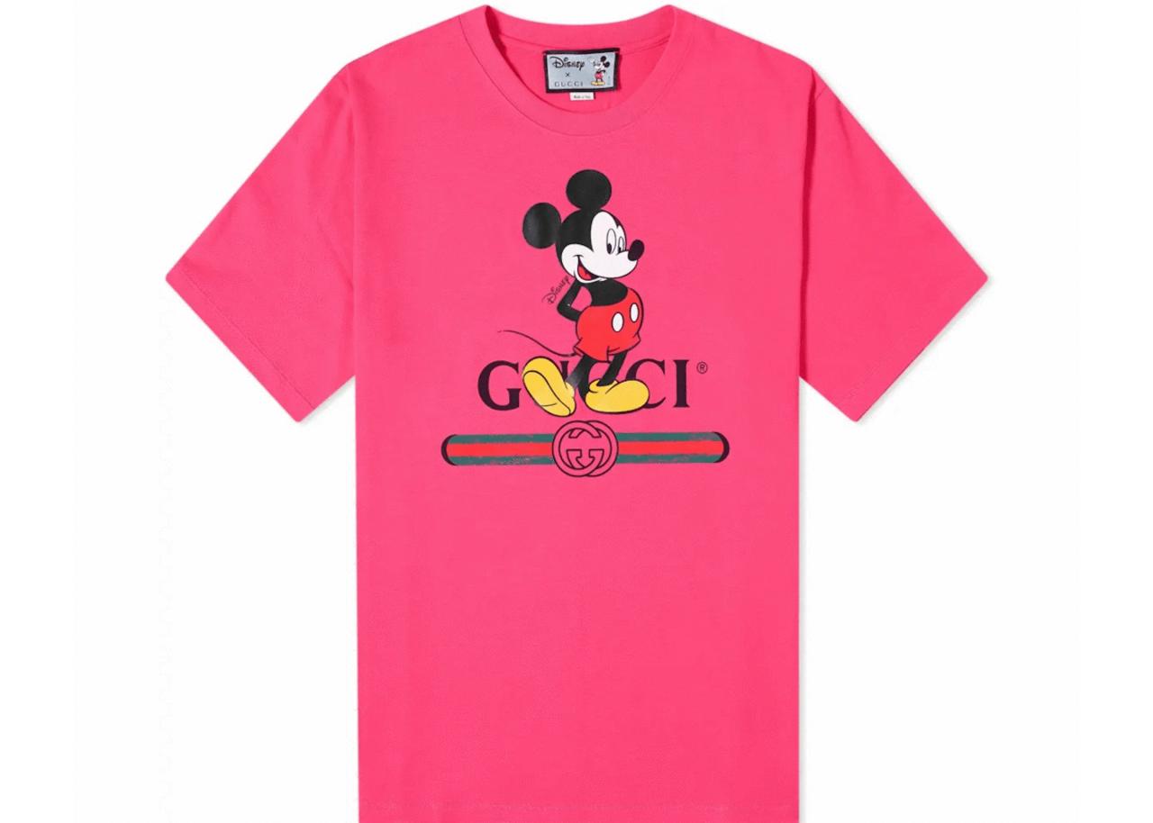 Gucci X Disney Mickey Mouse T-Shirt Pink Men'S - Us