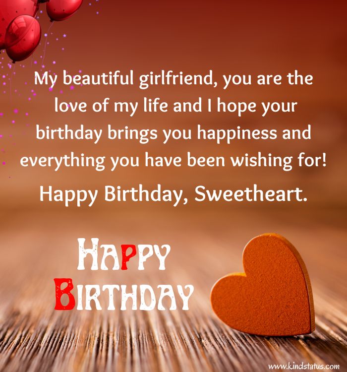 150+ Happy Birthday Wishes For Girlfriend » Kindstatus.Com