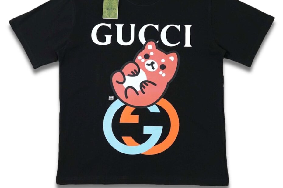 Gucci Animal Interlocking G T-Shirt Black | Hangau.Vn