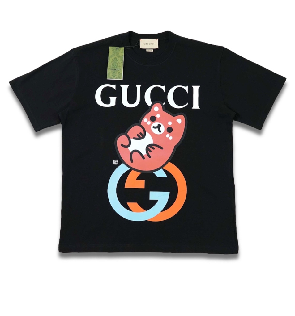 Gucci Animal Interlocking G T-Shirt Black | Hangau.Vn