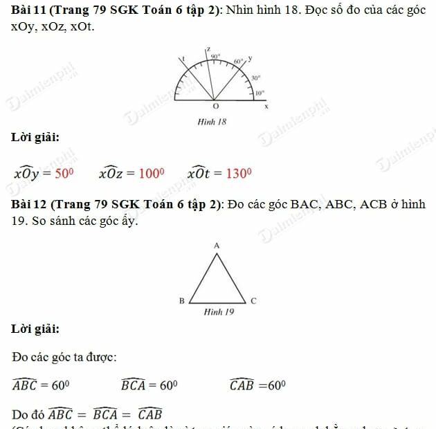 Giải Toán Lớp 6 Tập 2 Trang 79, 80 Ngắn Gọn, Bài 11, 12, 13, 14, 15 Sg