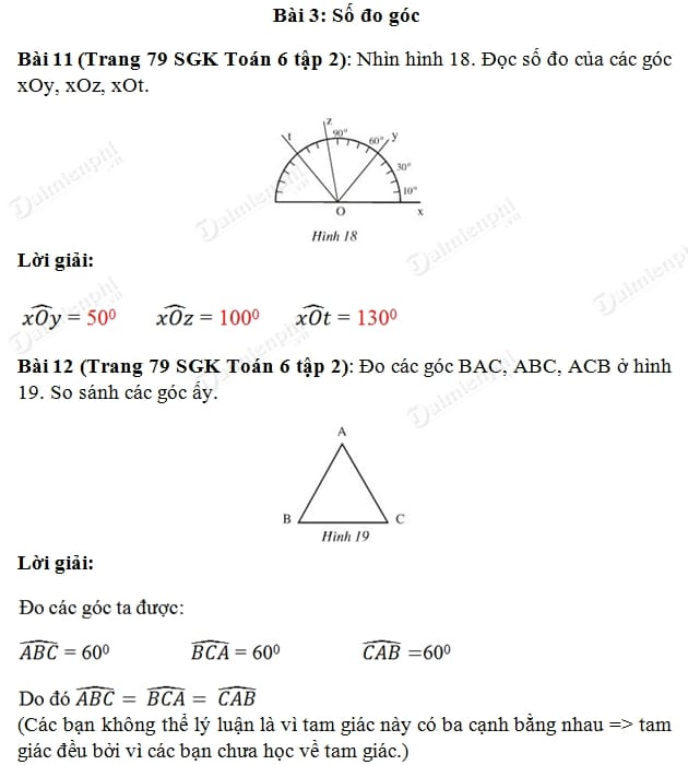 Giải Toán Lớp 6 Tập 2 Trang 79, 80 Ngắn Gọn, Bài 11, 12, 13, 14, 15 Sg