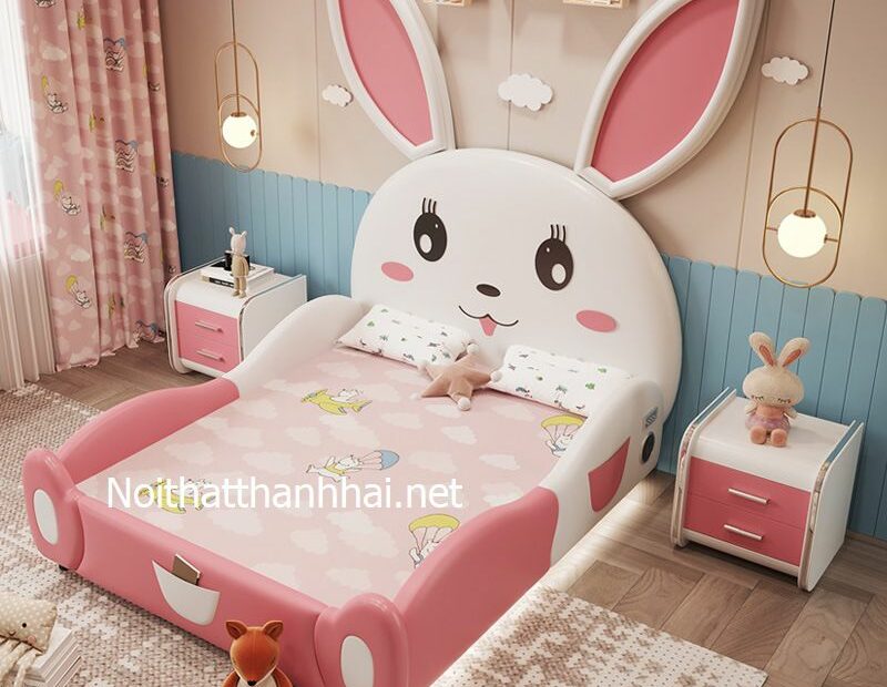 Giường Trẻ Em Kiểu Con Thú: Gấu, Thỏ, Con Chó, Mèo Hello Kitty