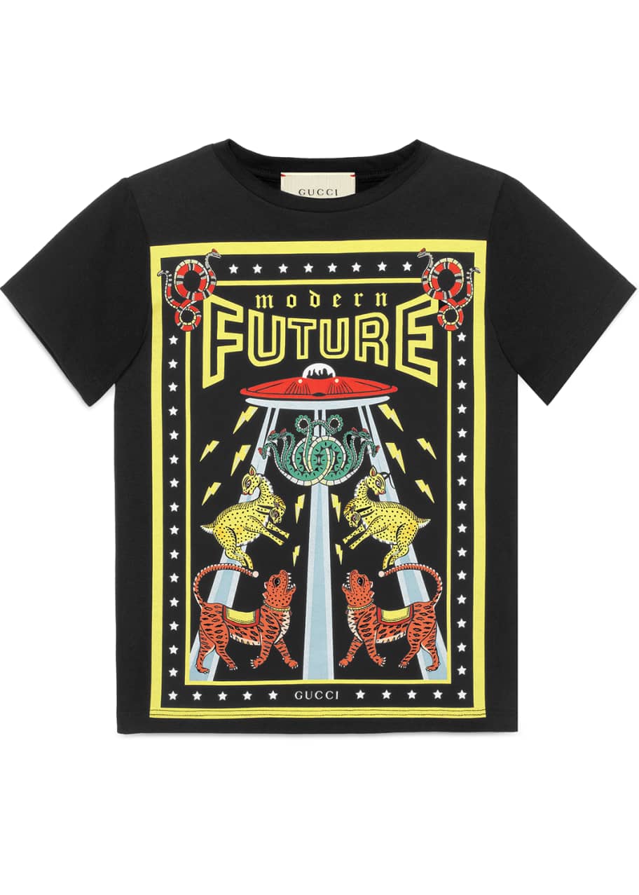 Gucci Modern Future Short-Sleeve T-Shirt, Size 4-12 - Bergdorf Goodman