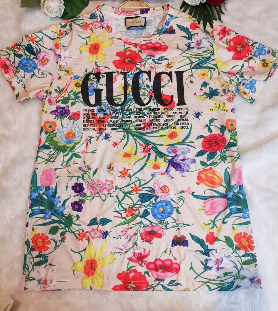 Gucci Floral Shirt, Men'S Fashion, Tops & Sets, Tshirts & Polo Shirts On  Carousell