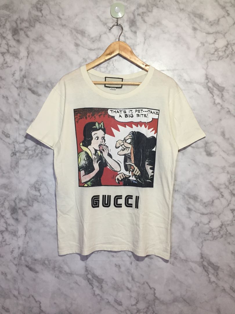 Gucci Snow White Tee, Luxury, Apparel On Carousell