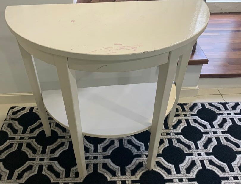 Ikea Half Moon Side Table, Furniture & Home Living, Furniture, Tables &  Sets On Carousell