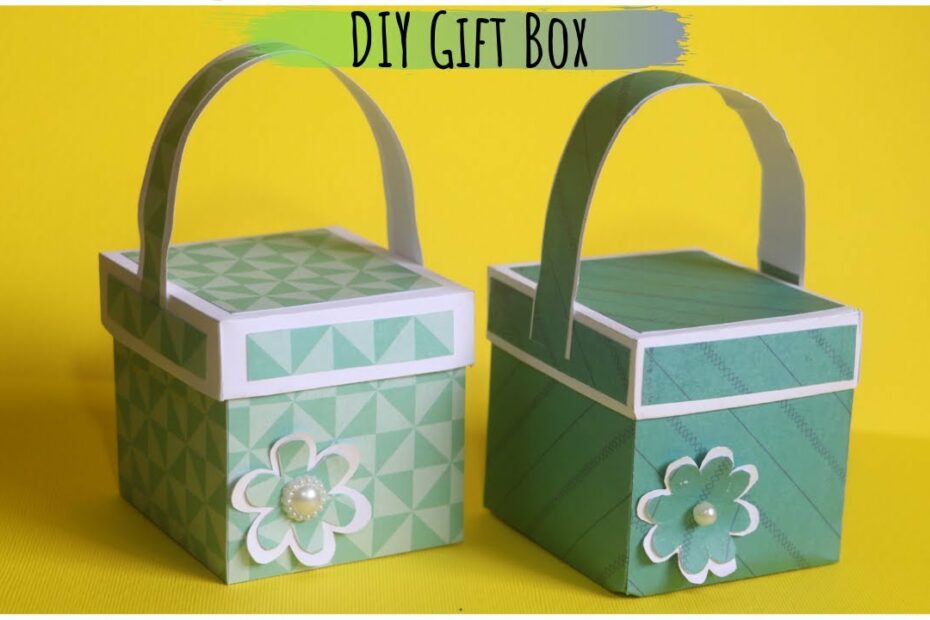 How To Make Gift Box With Handle | Paper Gift Box Handmade | Diy Gifts -  Youtube