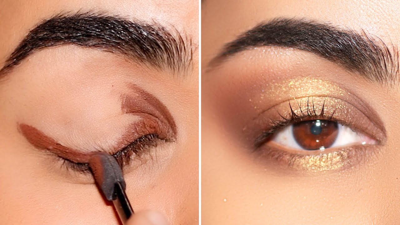 3 Beginner Friendly Gold Eyeshadow Looks In 5 Minutes Or Less! - Youtube