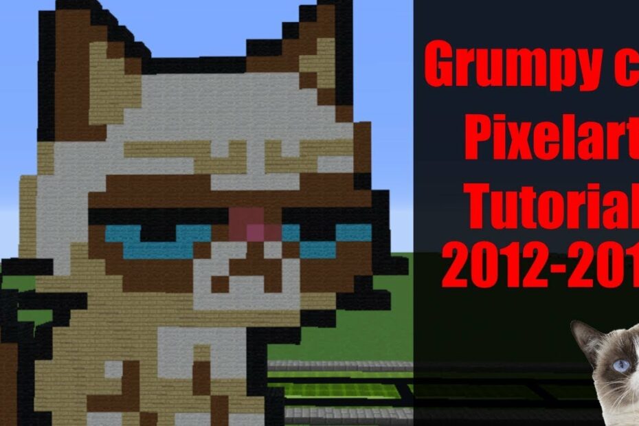 Minecraft Pixel Art Tutorial: Grumpy Cat - Youtube