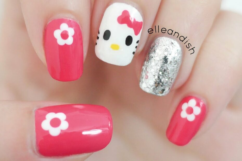 Easy Hello Kitty Nails (Freehand!) - Youtube