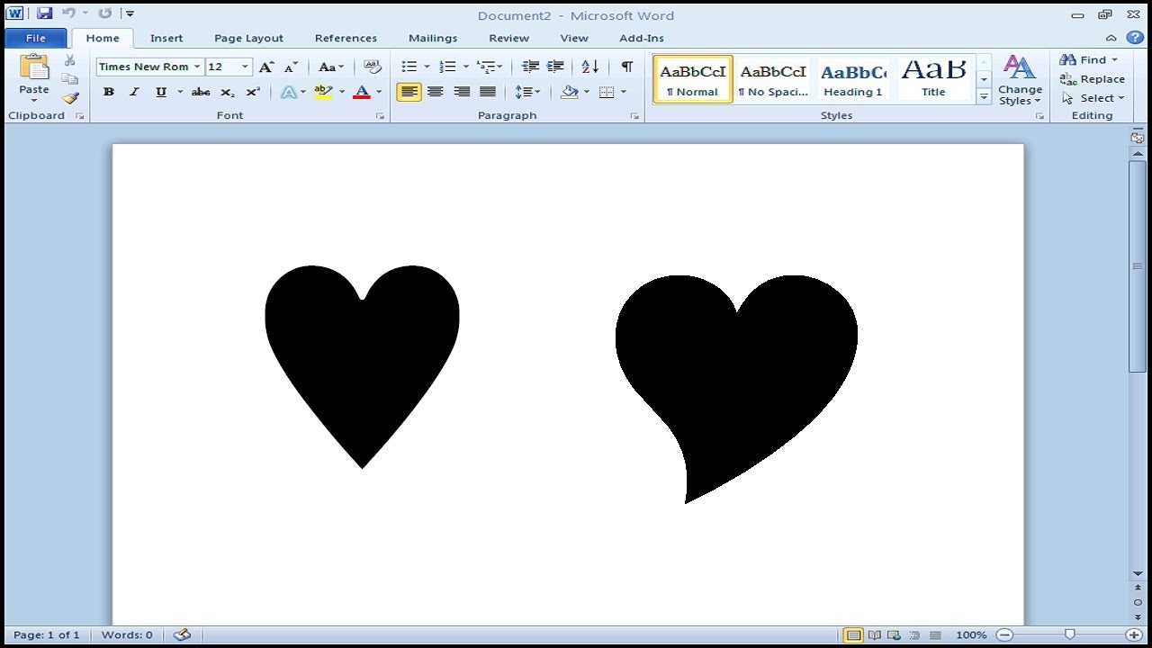 How To Type Heart Symbol In Microsoft Word - Youtube