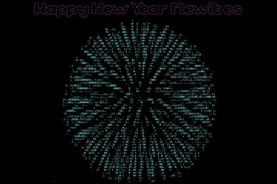 Happy New Year Mewibes - Ascii Art Fireworks - Youtube