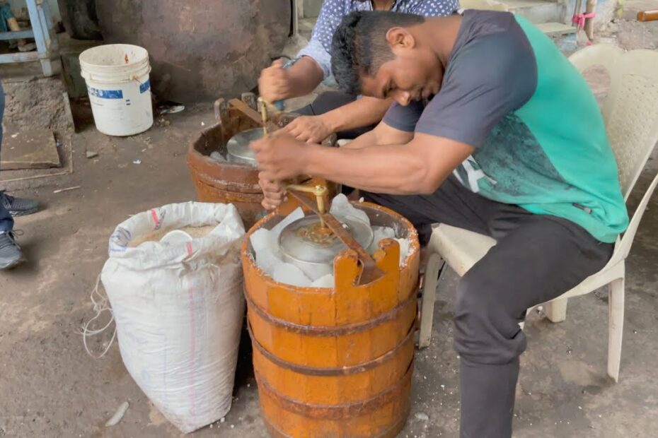 Old-Fashioned Hand Churned Ice Cream Making | Indian Street Food - Youtube