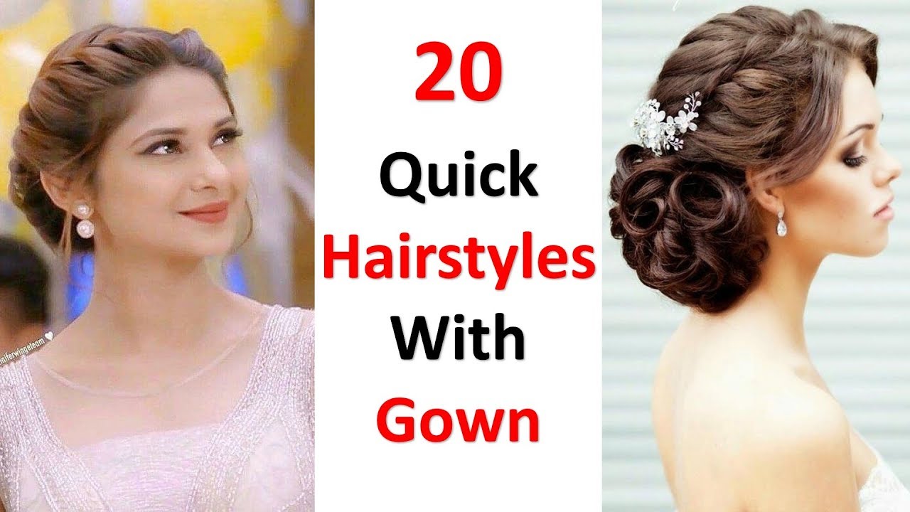 20 Different Hairstyles For Gown - Youtube