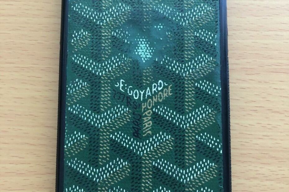 Green Goyard Iphone X Protective Phone Case (Authentic Goyard Bag Used) |  Ebay