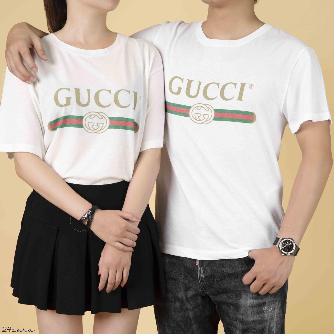 Gucci Logo Printed Cotton Jersey T-Shirt