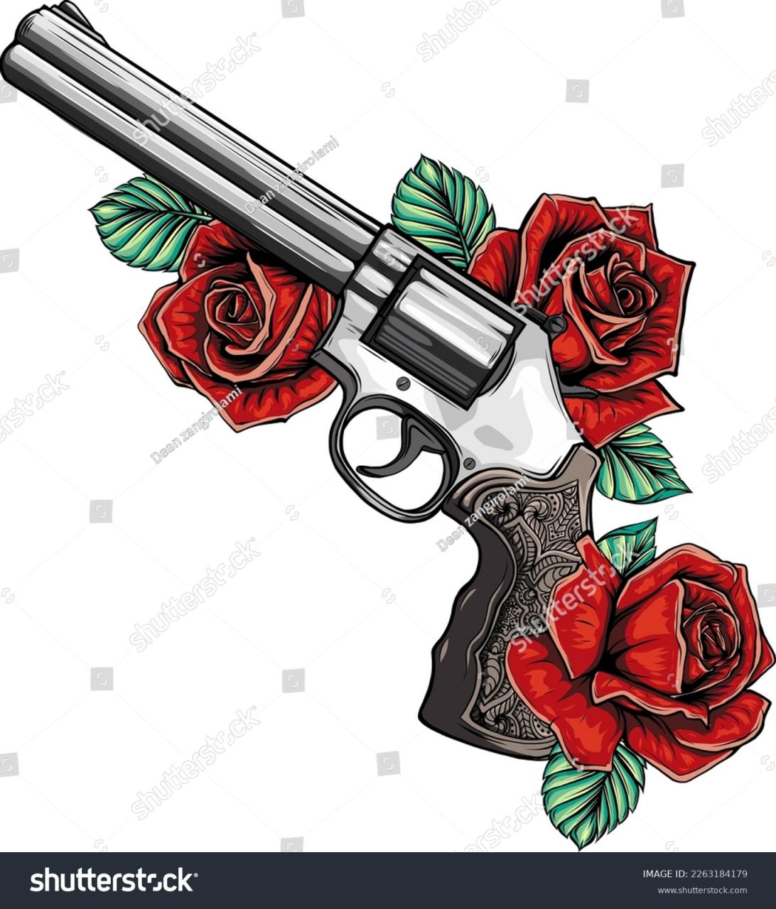 415 Sketches Guns Roses Images, Stock Photos & Vectors | Shutterstock