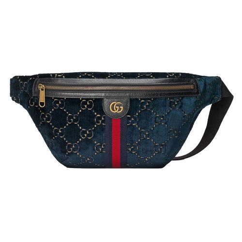 Mua Túi Đeo Hông Gucci Velvet Gg Monogram Web Belt Bag 574968 Màu Xanh Size  85 - Gucci - Mua Tại Vua Hàng Hiệu H091056