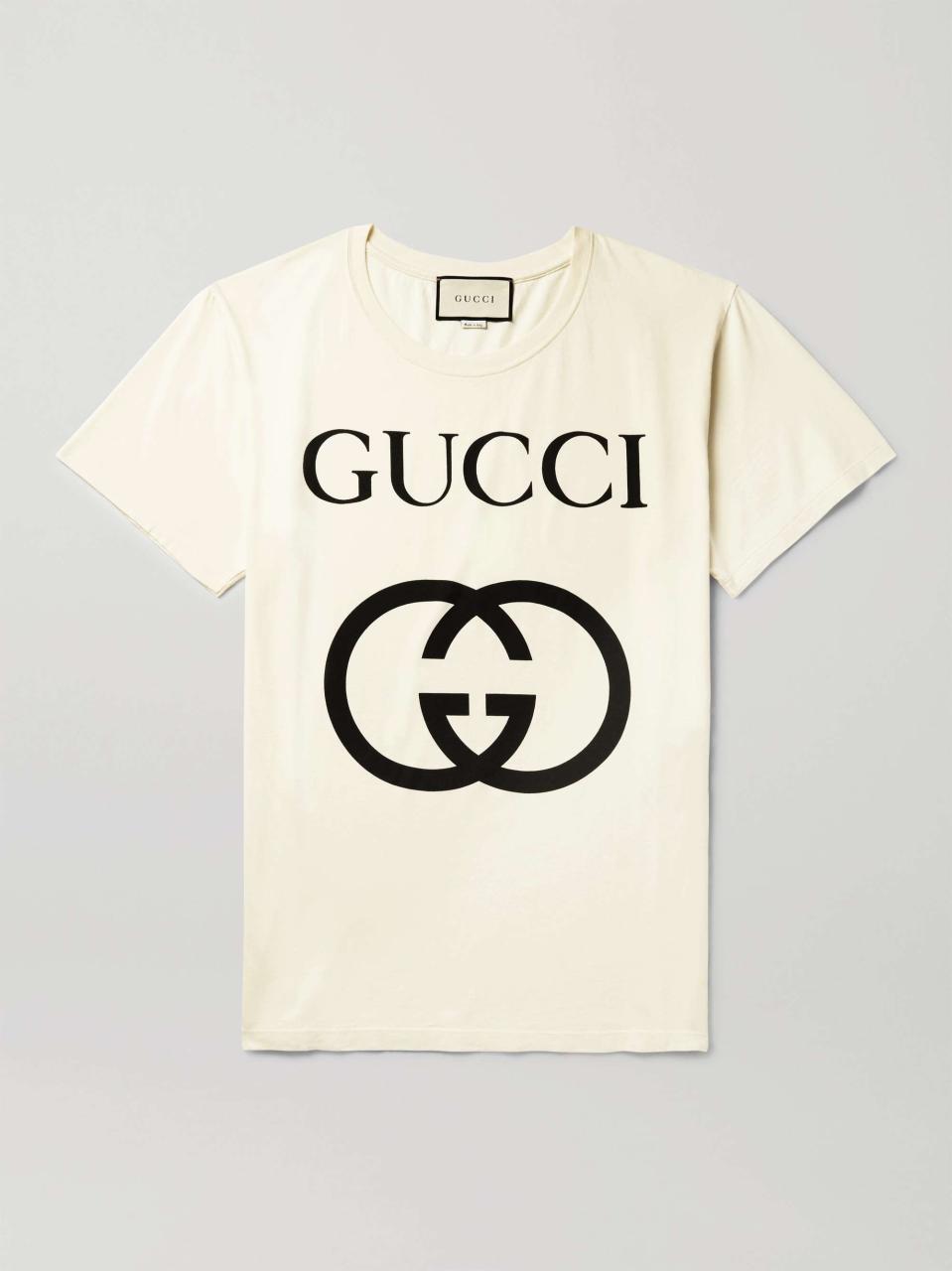 Gucci Oversized Logo-Print Cotton-Jersey T-Shirt For Men | Mr Porter