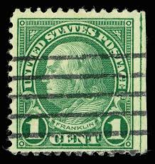 357 - 1909 1C Franklin, Green - Mystic Stamp Company