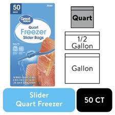 Great Value Fresh Seal Double Zipper Sandwich Bags, 50 Count - Walmart.Com