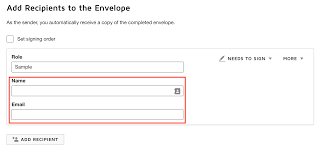 Add Signers | Docusign